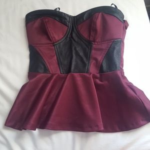 Plum Peplum Top